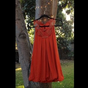 Orange Bubble Dress